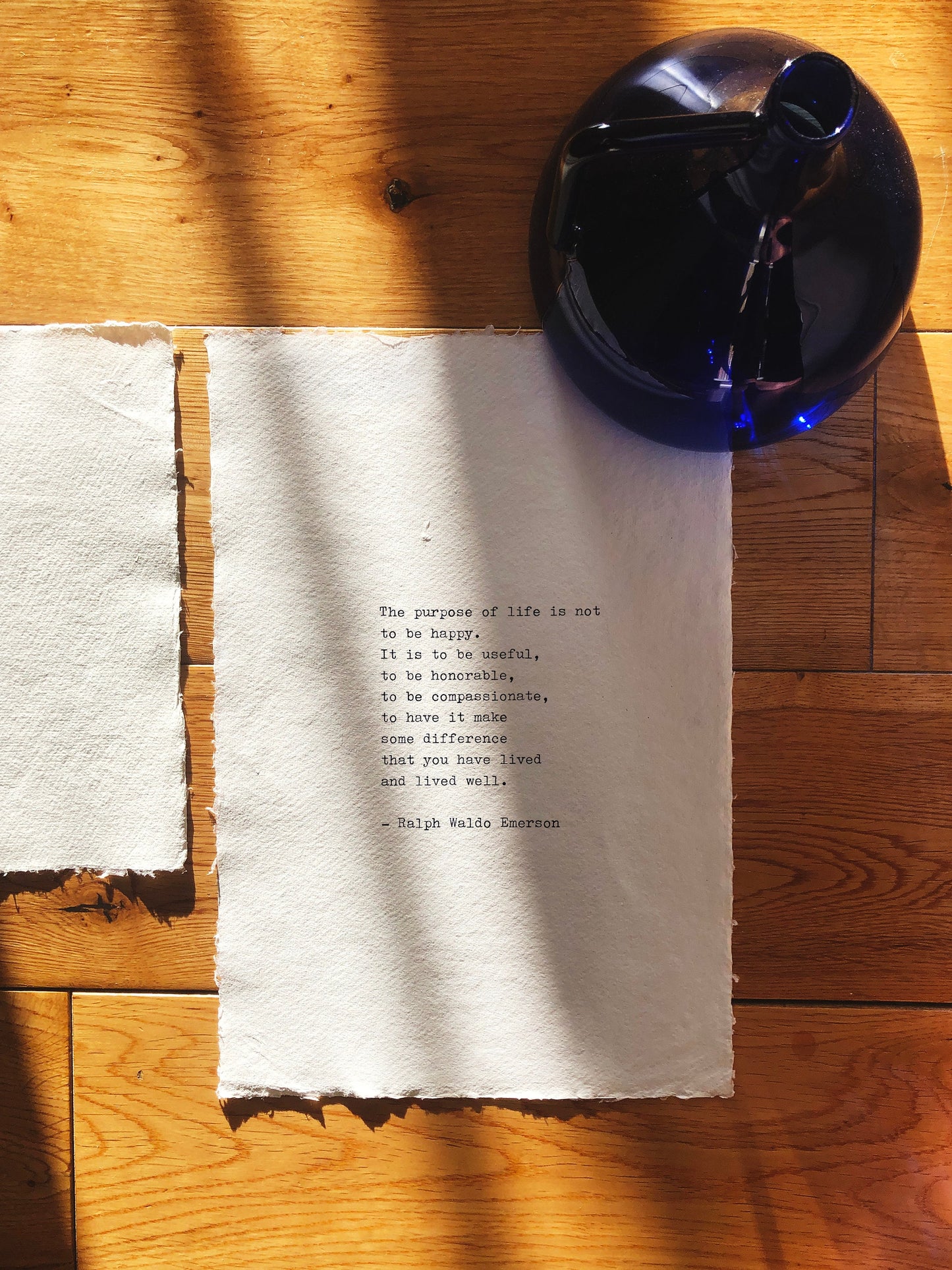 100% Indian Cotton Rag Handmade Paper Custom Typewriter Print A4/A5/A6