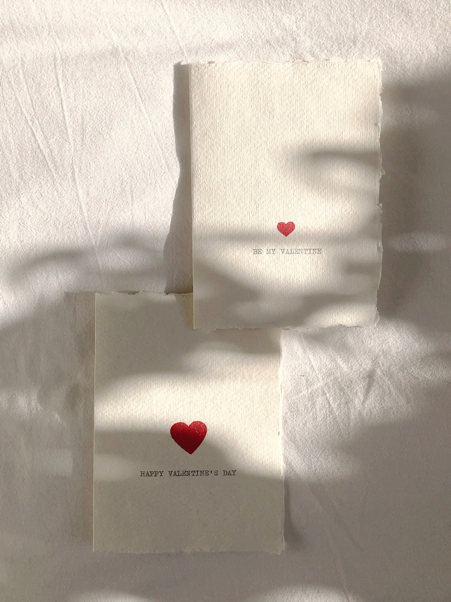 Handmade Typewritten Valentine Card