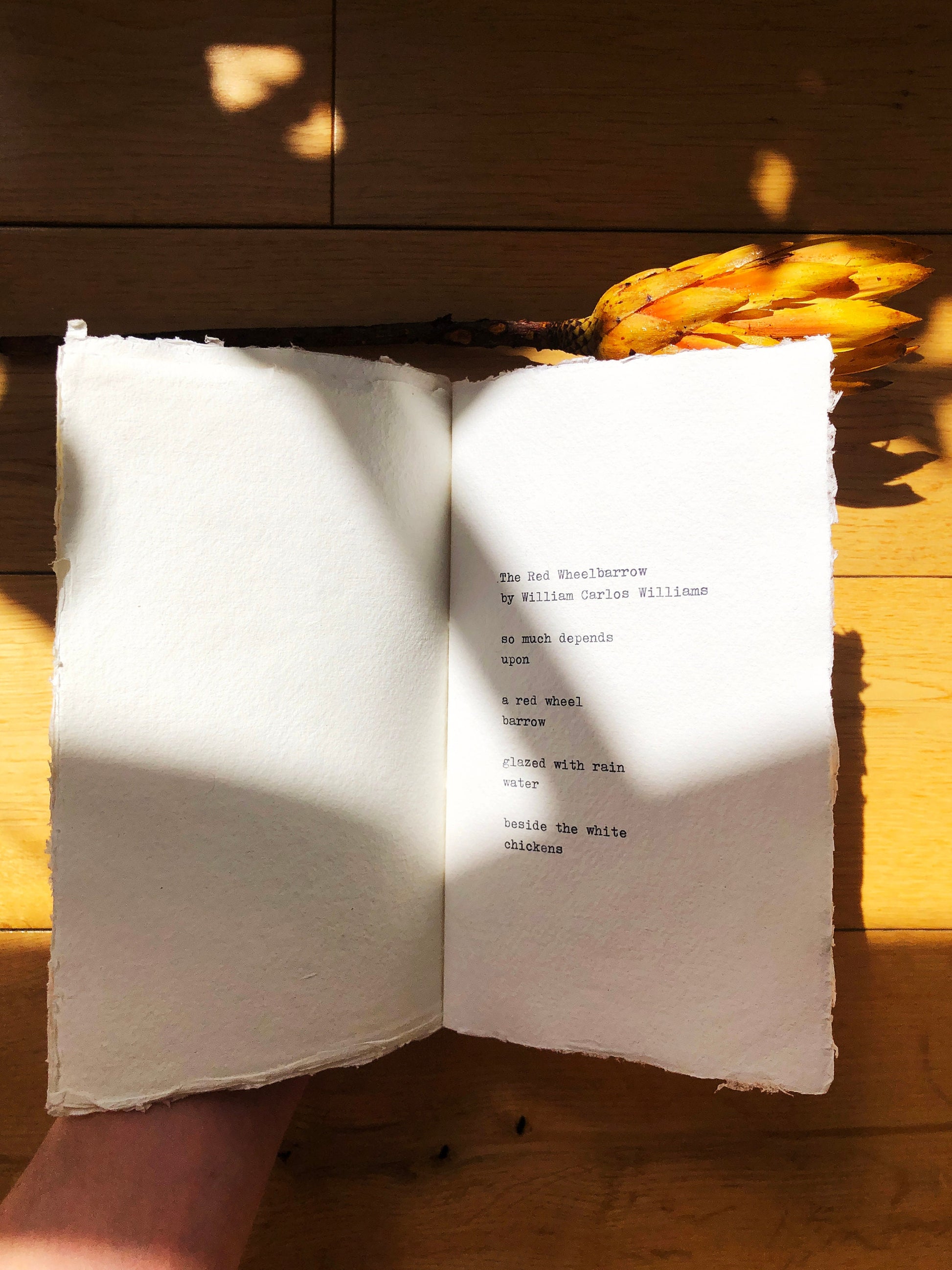Perfectly-Imperfect Personalised 100% Cotton Rag Handmade Journal with Japanese Binding and Typewritten Cover